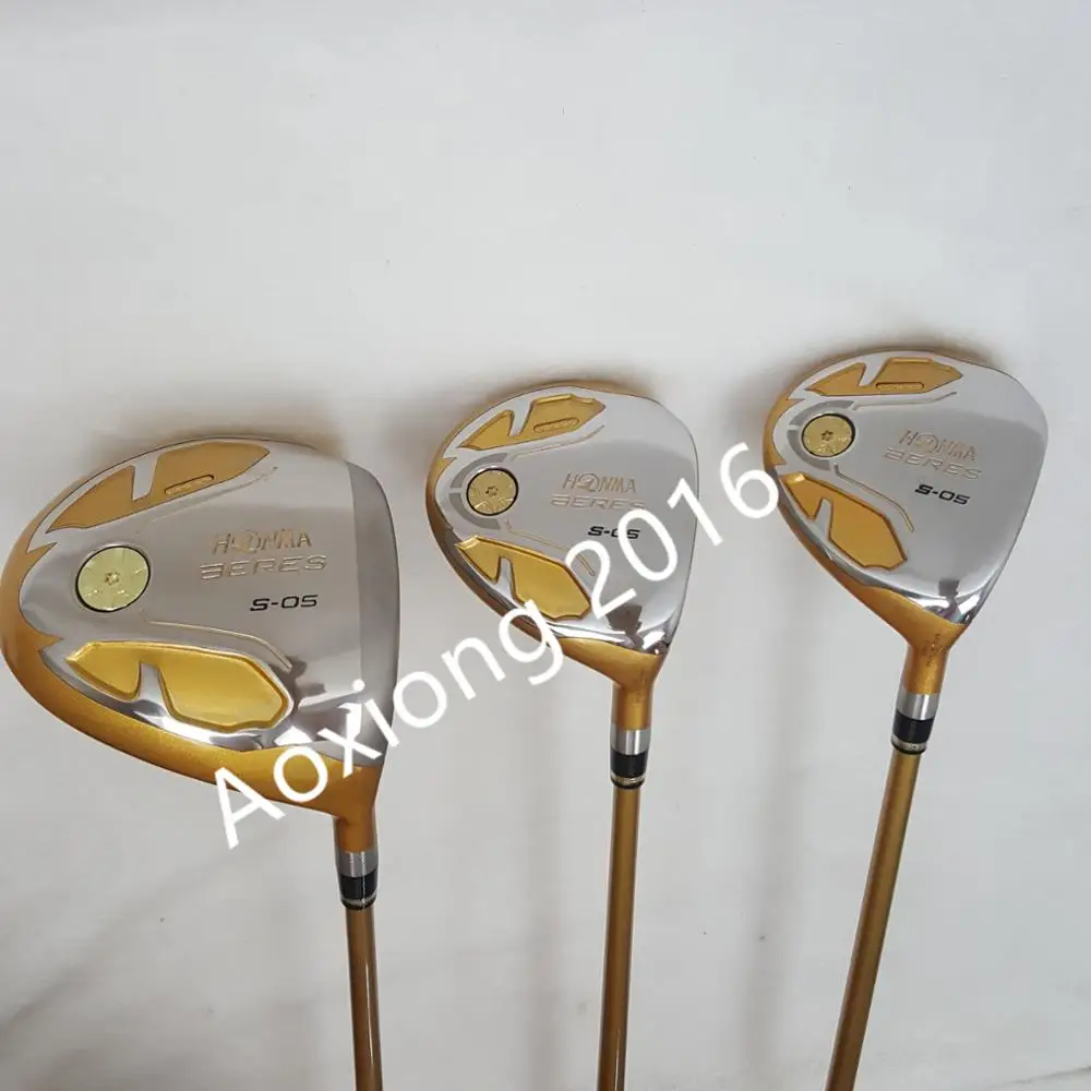 Комплект для гольф-клубов, набор Honma Bere, S-05, 4 звезды, наборы гольф-клуба, драйвер+ Фарватер+ Утюг для гольфа+ клюшка(14 шт.), без сумки для гольфа