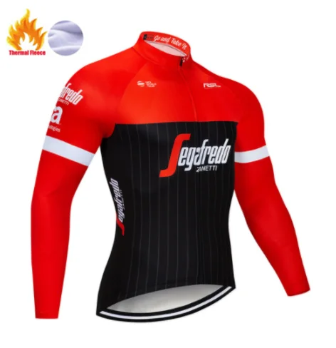 Winter jersey Испанская Мужская Зимняя Теплая Флисовая трикотажная одежда с длинным рукавом, набор трикотажных изделий для велоспорта, тренировочная одежда для велоспорта - Цвет: Winter jersey