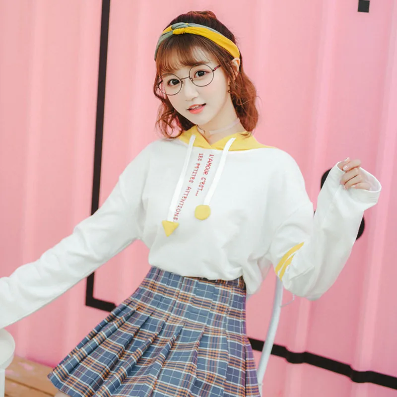Ulzzang элегантный дизайн с буквенным принтом KPOP Толстовка для женщин Весна 2019 Harajuku