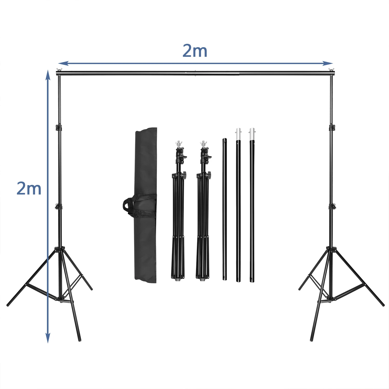 ZUOCHEN фотостудия черный белый зеленый серый фон Chroma Key Screen Background Stand Kit|Фон для