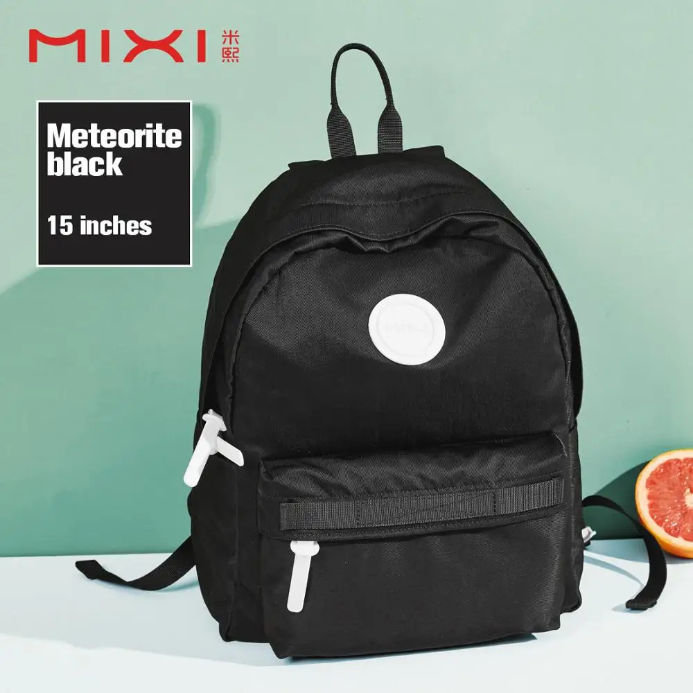 Black 15 inches Mixi рюкзак в консервативном стиле женские школьные сумки для подростков Большая вместительная Студенческая сумка через плечо - Цвет: Black 15 inches