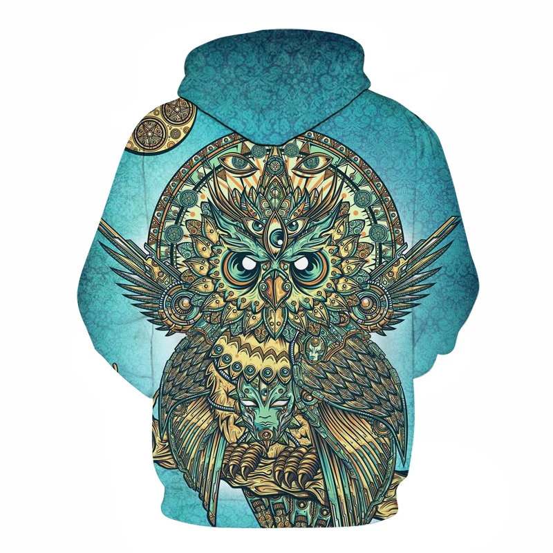 

Owl Printed 3D Hoodies Men Brand Sweatshirts Hot Funny Pullover Casual Tracksuits Animal Hoodies Boy Hooded Outwear New Coat