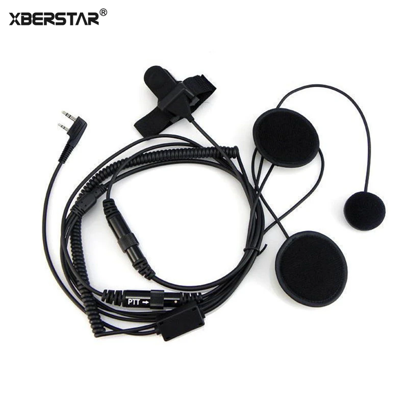 2 PIN шлем мотоциклетная гоночная гарнитура наушники наушник для Kenwood Baofeng UV 5r GT 3 Ham