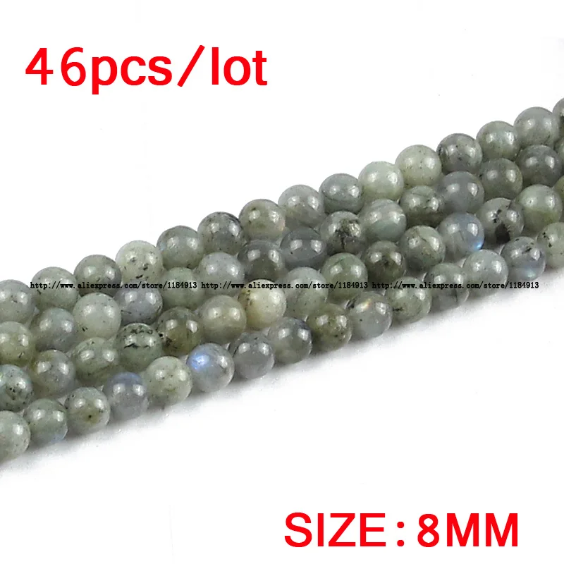 JHNBY Labradorite Feldspar круглые бусины из натурального камня 4/6/8/10/12 мм разделители для