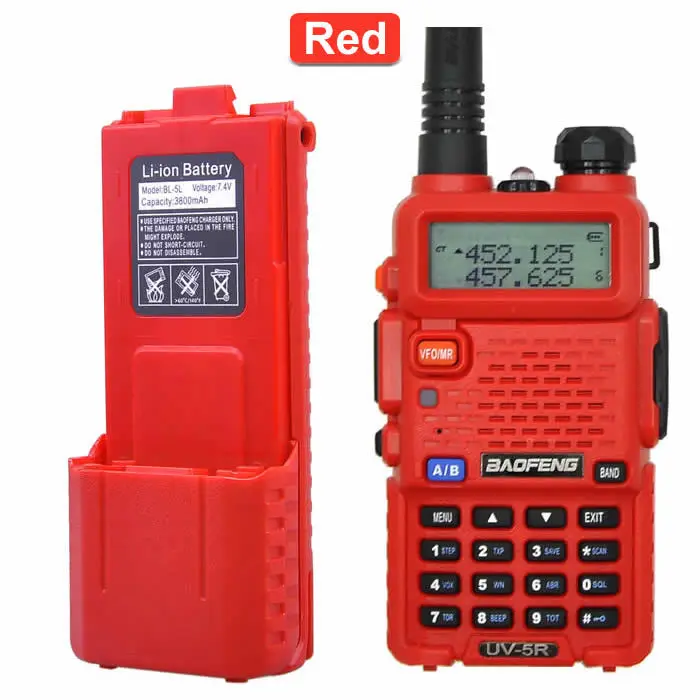 BaoFeng UV-5R Walkie Talkie Interphone двухполосная приёмопередающая установка 136-174 МГц и 400-520