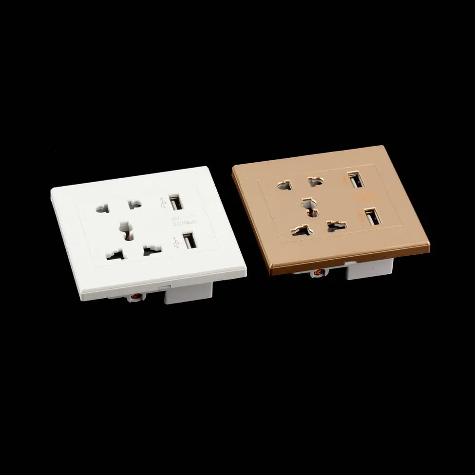 Двойной USB порт электрическое настенное зарядное устройство док станция розетка