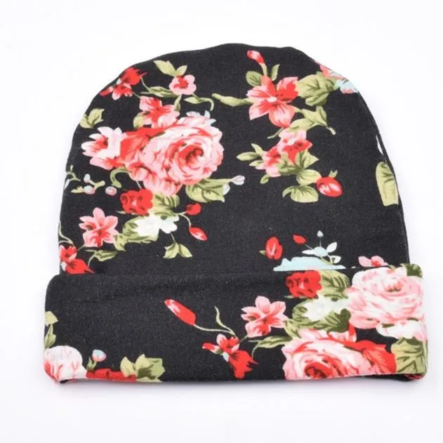 Шапка 2018 больничный Чепчик для новорожденного Детские шапки с цветочным бантом