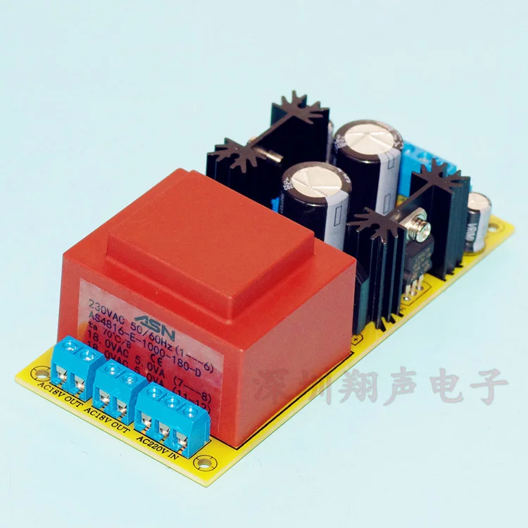 

LM317 adjustable Rectifier filter power supply board AC 220V input DC output 1.25V - 25V / AC18V output for Amplifier preamp