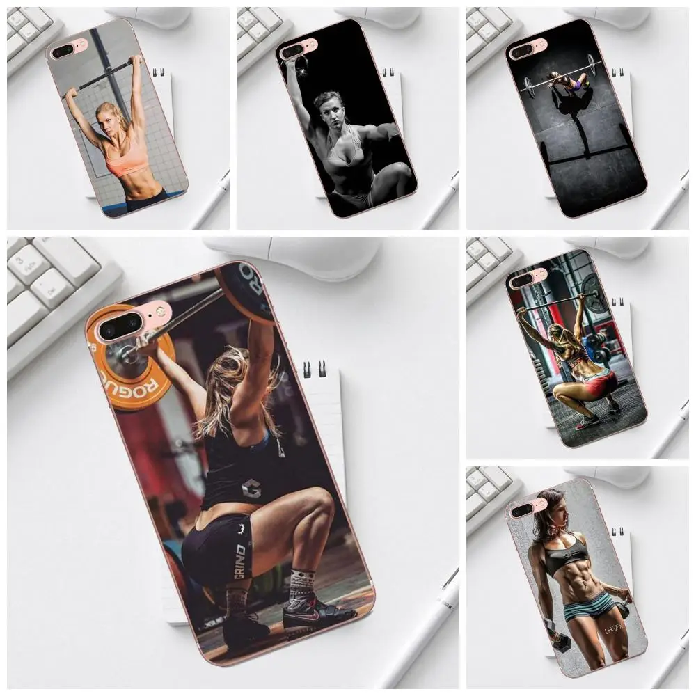 TPU милый чехол для iPhone X XS Max XR 4 4S 5 5C SE 6 6S 7 8 Plus Galaxy A3 A5 J1 J3 J5 J7 2017 Crossfit женщин