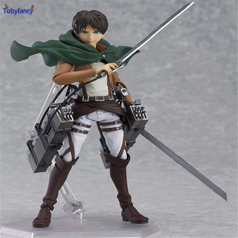 Tobyfancy Attack on Titan Eren Jaeger Figma Collection Model PVC Action Figure Collectible Toys For Boy | Игрушки и хобби