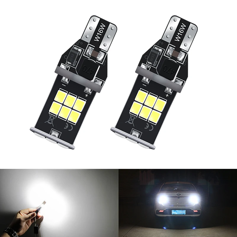 

2pcs T15 W16W LED 2835 Chips Backup Reverse Light Night driving lights for Tesla VW Audi BMW Skoda Car styling Accessories