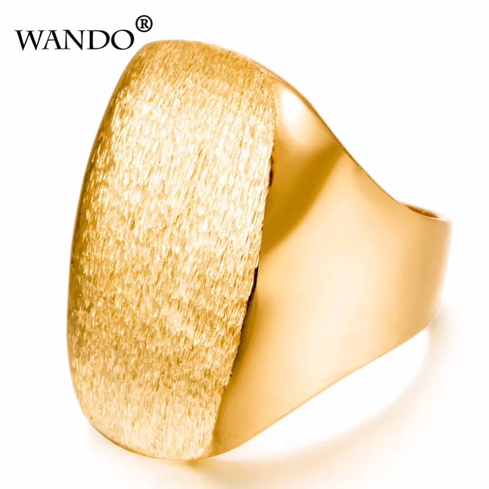 WANDO большое кольцо Эфиопия Золотое для женщин/девушек Новые матовые кольца