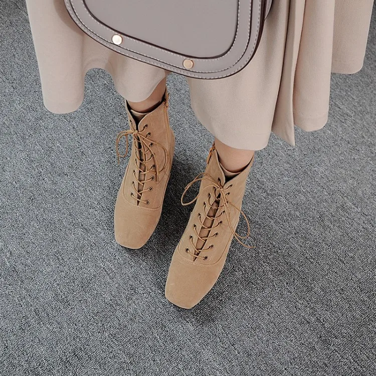Big Size 9 10 11-16 boots women shoes ankle boots for women ladies boots Cross strap side zipper