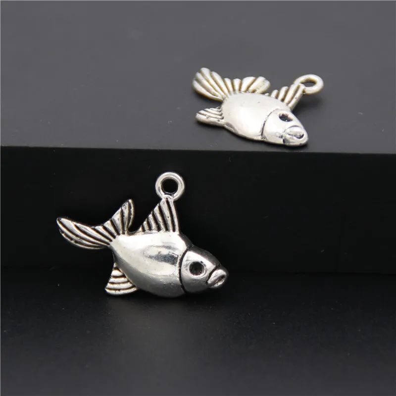 10pcs Mini Charms Alloy Vivid Tropical Fish Pendant Handcrafts Bracelet Ocean Jewelry Making Accessory A2538 | Украшения и
