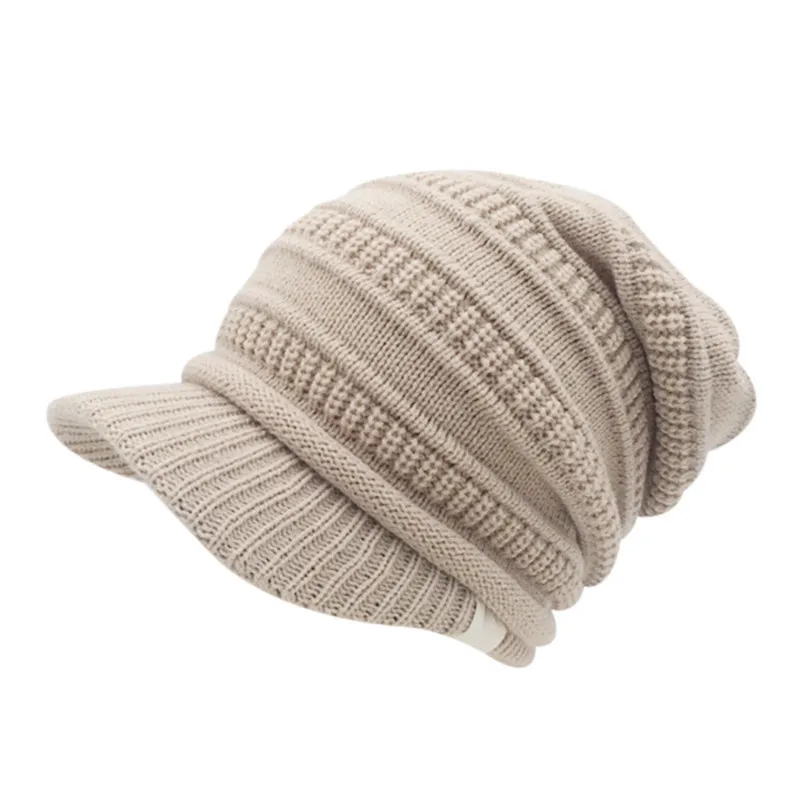 2018 зимние Snapback женские шапки для папы Хлопковые вязаные теплые бейсболки дам