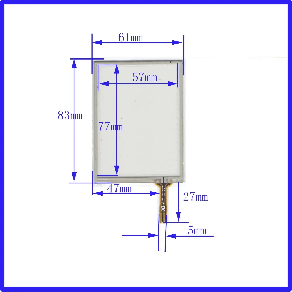 

ZhiYuSun 3522 POST 3.5 inch 4-wire 83*61 compatible Navigator TOUCH SCREEN 83mm*61mm for GPS MP3 MP4 MP5 and PDA