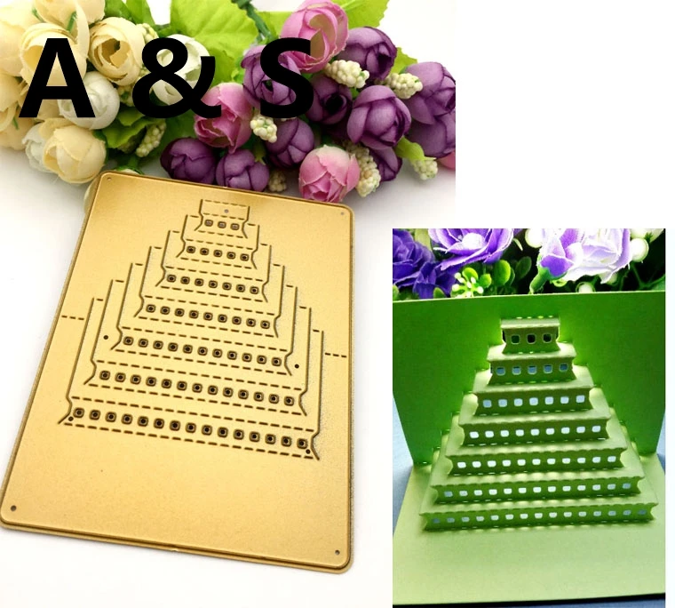 C06 металлические режущие штампы 3D стерео дом дворец Замок задний фон для студий