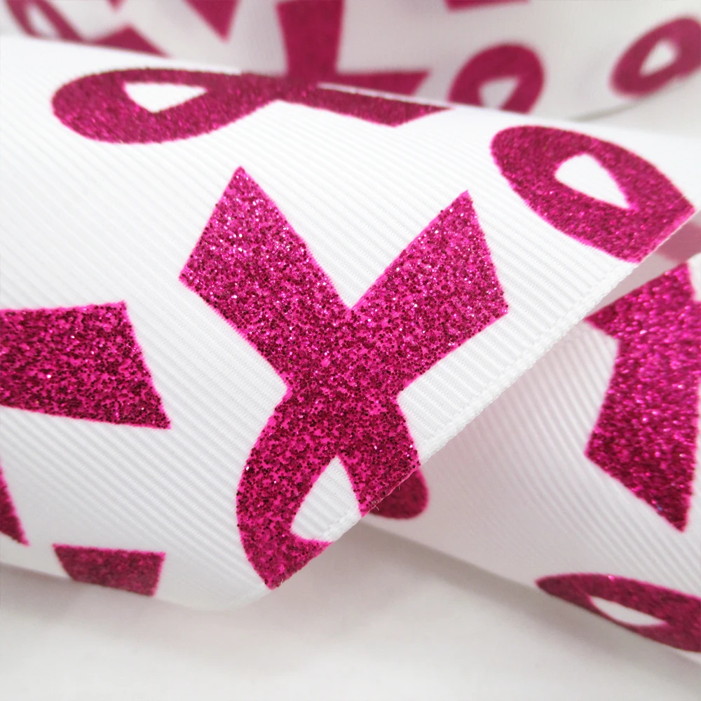 

David accessories 3" 75mm glitter disease printed grosgrain ribbon 50 yards,DIY handmade materials,wedding gift wrap,50Y52137