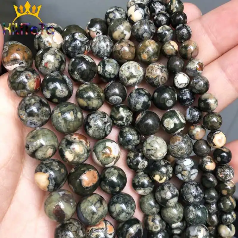 Натуральный зеленый старый KAMBABA Jades Бусины круглые каменные бусины для