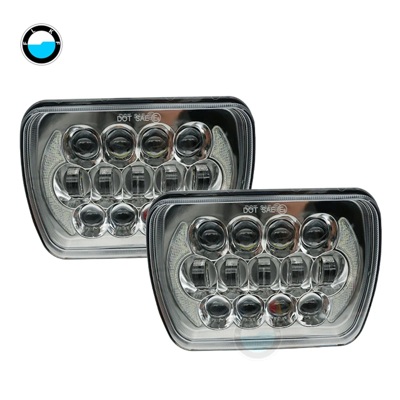 Пара 5X7 дюймовый светодиодный фар для Jeep Cherokee XJ грузовик FLD 50 60 70 80 Firebird Celica 7x6