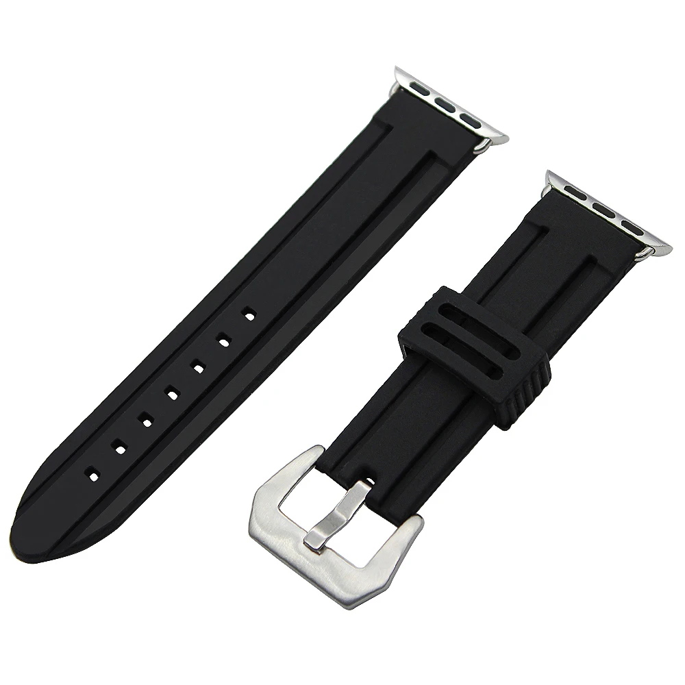Ремешок резиновый из нержавеющей стали для iWatch Apple Watch 38 мм 42 мм|steel strap|steel broadswordstrap