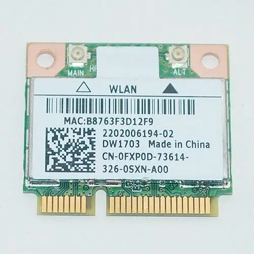 Мини карта для Dell Vostro 2710 2520 Inspiron 15 17R 15V 5521 беспроводная Wi Fi с Bluetooth FXP0D DW1703 AR5B225|wifi