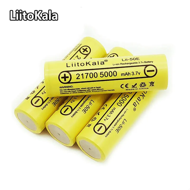 New21700 батареи lii 50E 21700 аккумуляторная батарея 5000 mah 3 7 V 5C разряда высокая мощность