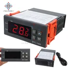 Цифровой регулятор температуры, термостат, терморегулятор, реле инкубатора со светодиодом 10 А, обогрев, охлаждение, фотоэлемент 12 В, 24 В, 220 В, датчик