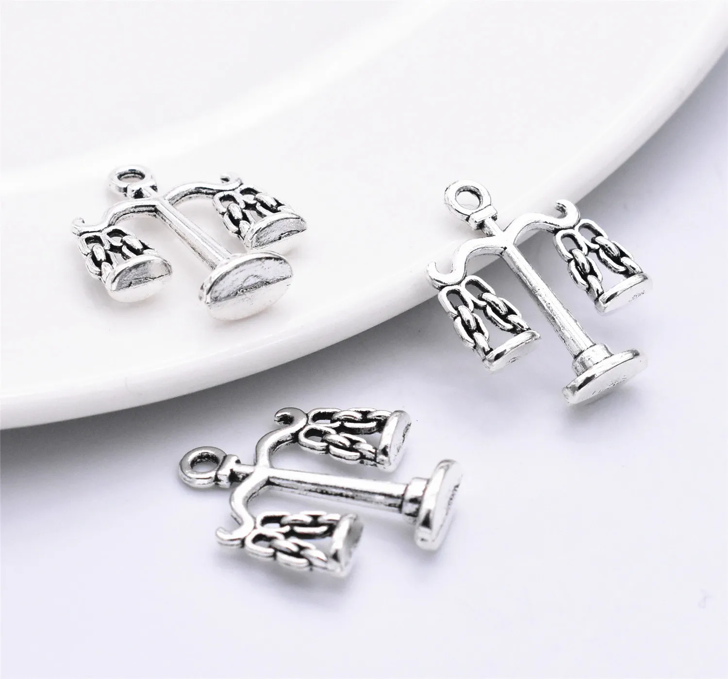 

22*18 мм 10 шт античные посеребренные Подвески Libra коннектор Сделай Сам ювелирные изделия ручной работы