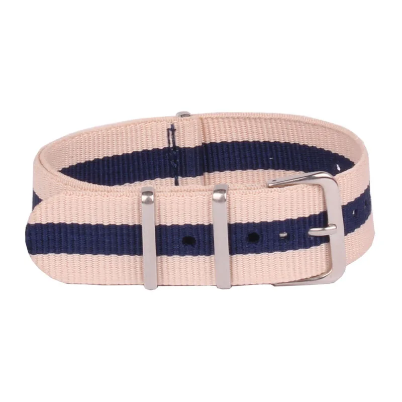 

20 mm Watchband Man Women Multi Color Navy Nato Fiber Woven Nylon Watch Straps Wristwatch Bands Buckle 20mm to the watches