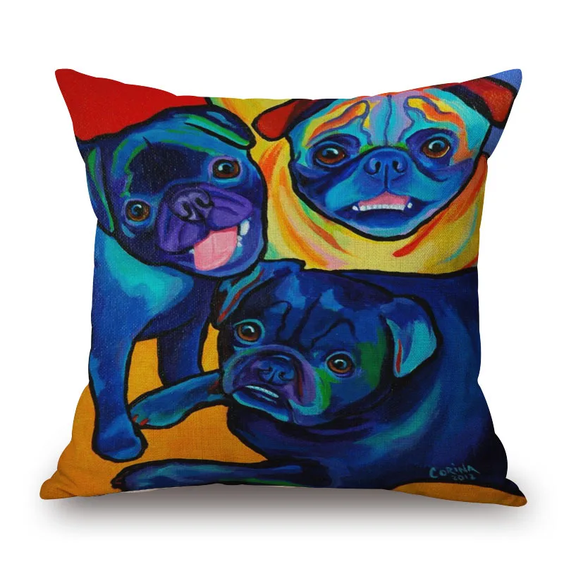 Модный поп чехол с изображением животных водного цвета собаки односторонней