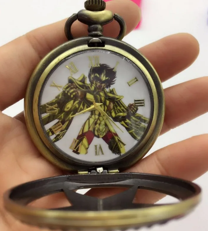 Японские Карманные часы Saint Seiya брелок кварцевые японские Мультяшные комиксы