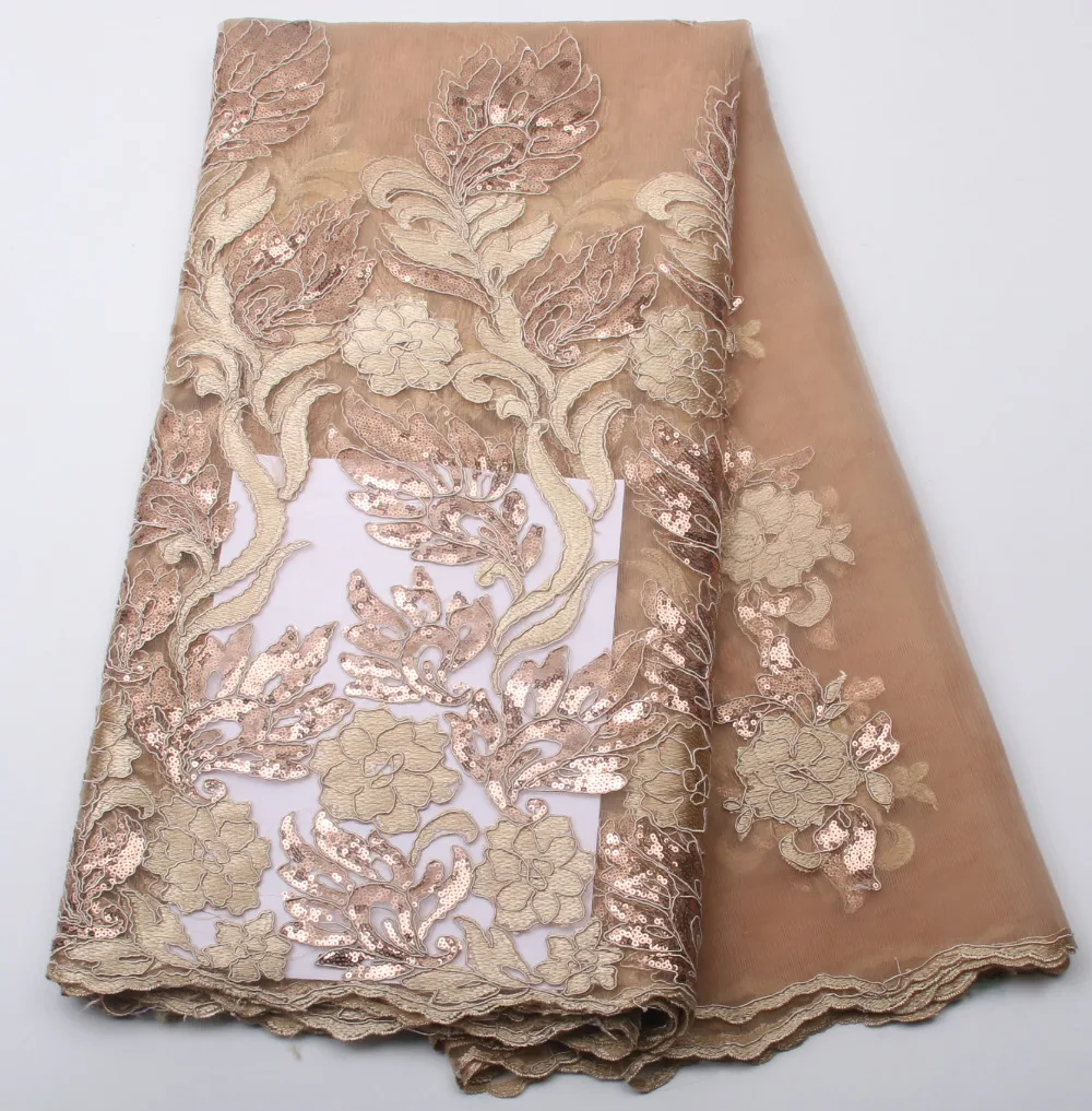 Свадебная кружевная ткань высокого качества нигерийская сетчатая с камнями