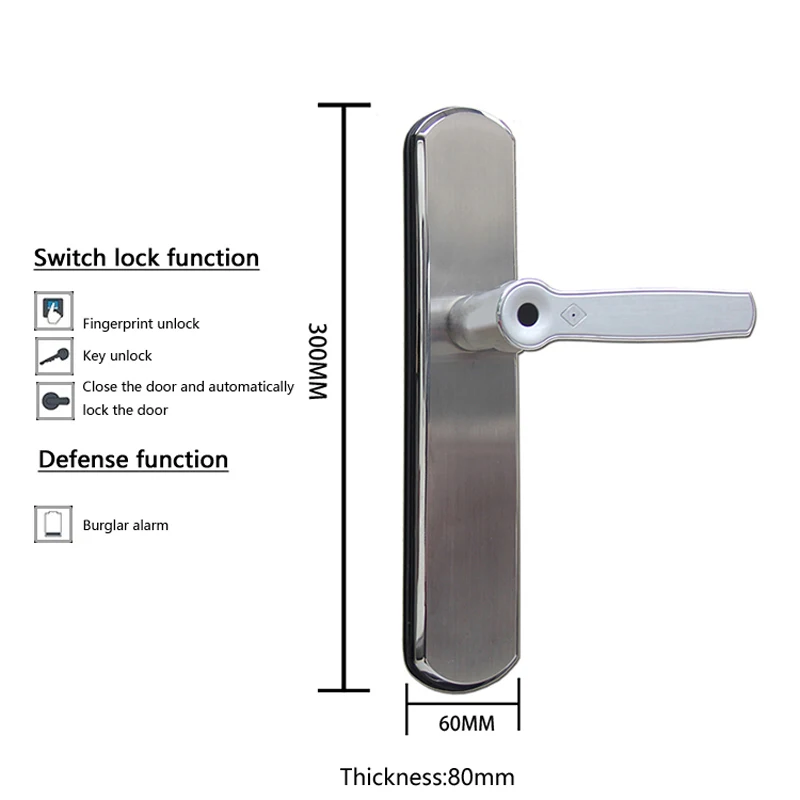 OBTNL Biometric Electronic Door Lock Smart Fingerprint Code Key Touch Screen Digital Password for home office | Безопасность и