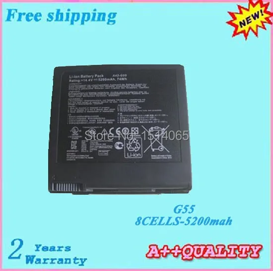 Бесплатная доставка 100% новый Аккумулятор для ноутбука asus A42-G55 14 4 В 5200 мАч