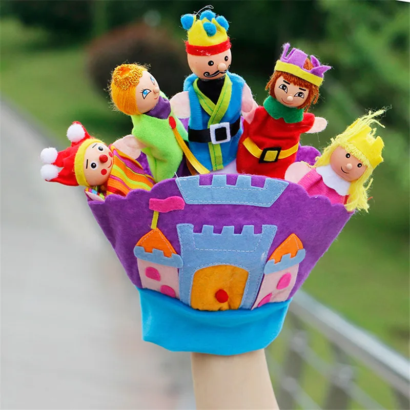 Doub K Family Finger Puppets детские плюшевые игрушки тканевая кукла развивающая сказочная