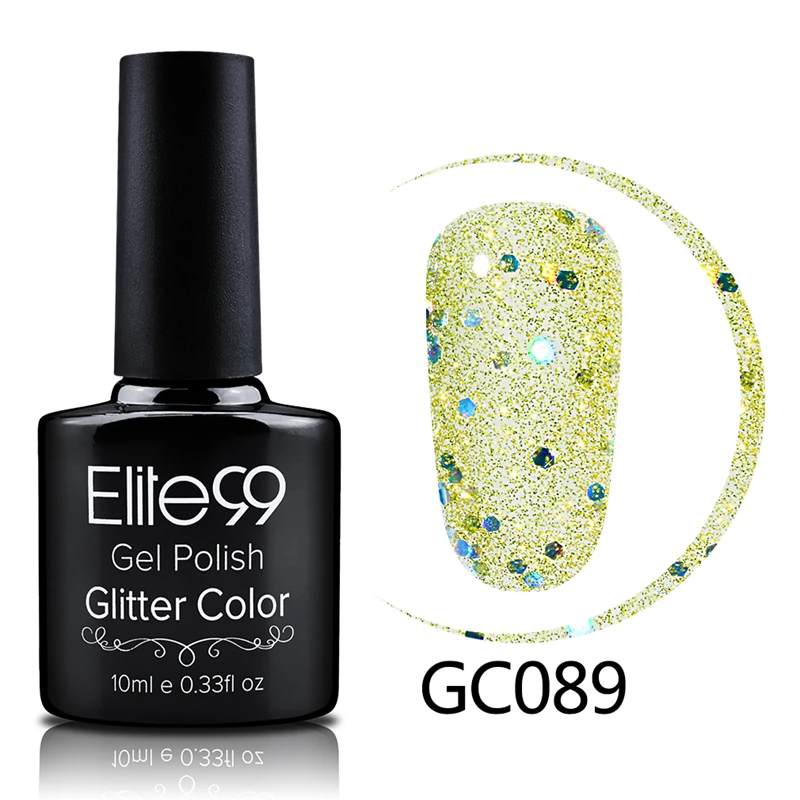 Elite99 10mlBling Блестящий Гель-лак для ногтей легкий замачиваемый Алмазный Гель-лак для ногтей отверждение Светодиодная лампа машина длительный лак для ногтей - Цвет: R-GC089