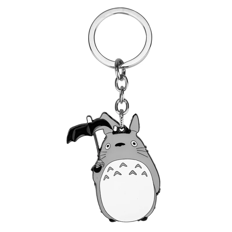 keychain Милые Мультяшные аниме Kawaii брелки totoro& ожерелье забавные животные подвеска брелок для ключей колпачки Брелок для Миядзаки Хаяо любителей комиксов - Цвет: keychain