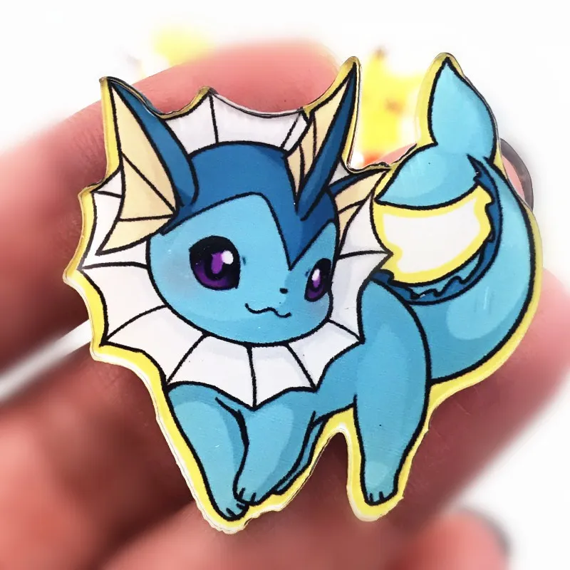1 шт. Новое поступление акриловая Милая вапореоновая брошь Аниме Покемон значок