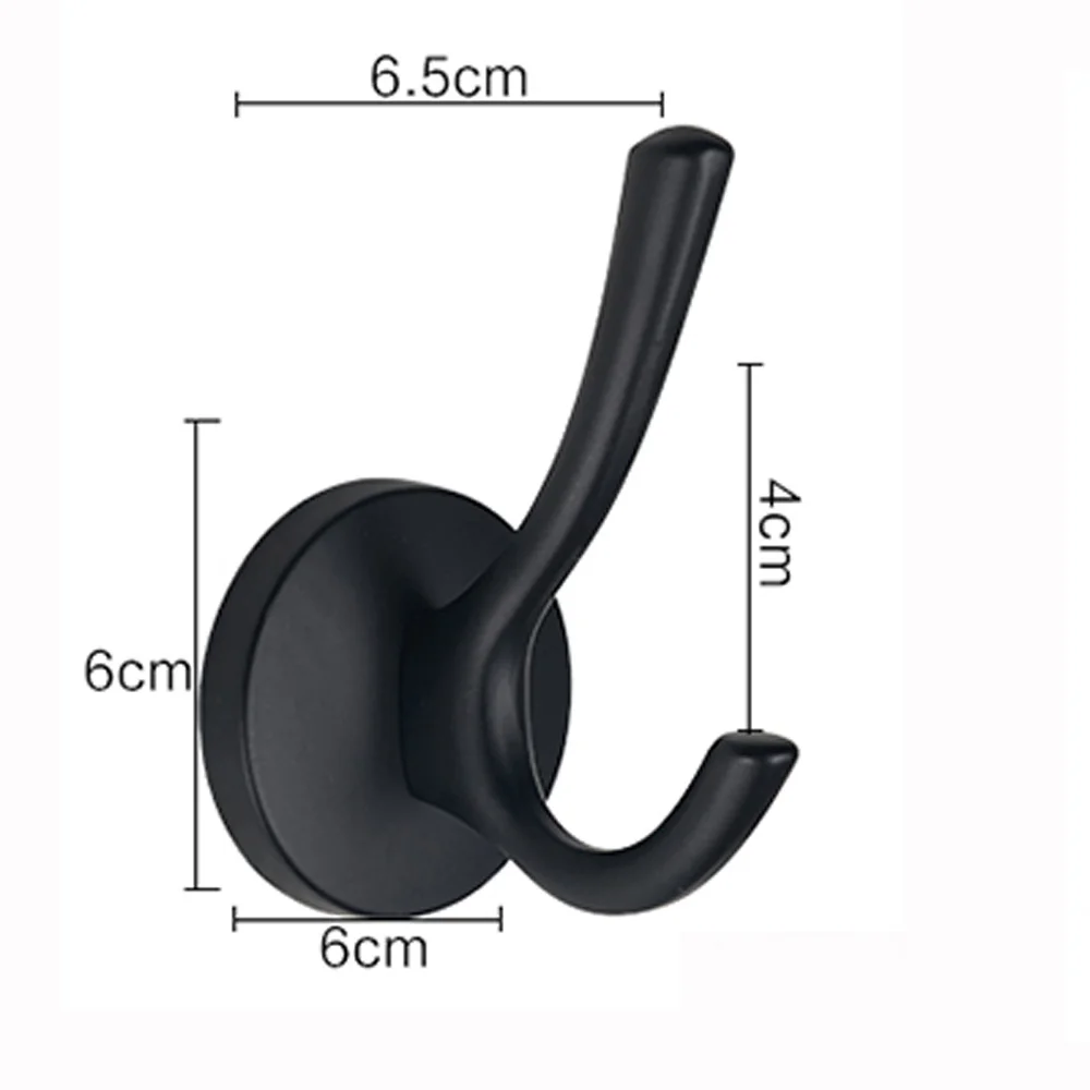 European zinc alloy coat hook solid black single wall hanging retro door wx8251636 | Обустройство дома