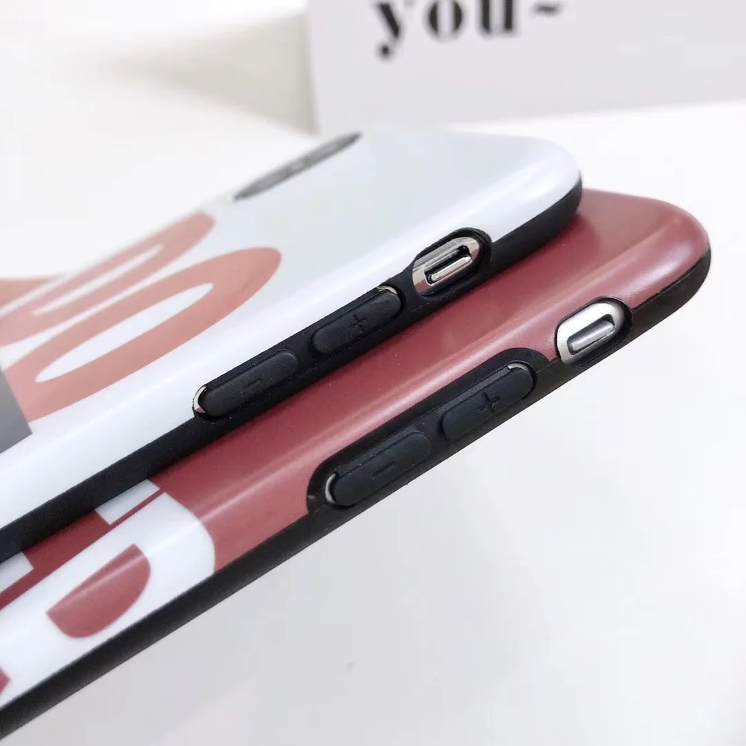 Fashion Hip hop Cool tide Simple Text Personality cover case for iPhone 8 7 6 6s Plus X XR Xs Max Silicone phone back shell |
