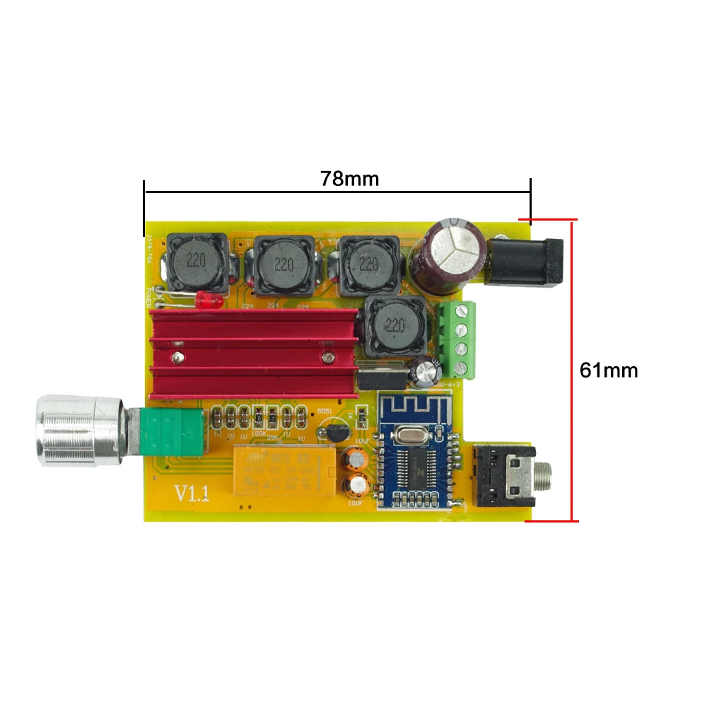Ghxamp Bluetooth усилитель TPA3116 50 Вт* 2 HIFI Цифровой Усилитель мощности доска для Bluetooth динамик высокой мощности DIY AUX