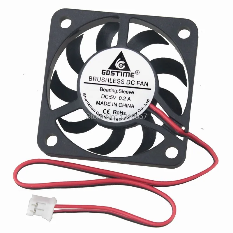 500 шт партия Gdstime 40 мм 4 см 40x7 4007 DC 5V 2Pin бесщеточный радиатор охлаждающий
