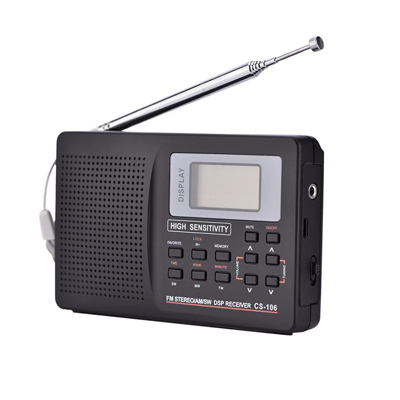 

Портативный цифровой радиоприемник AM/FM/SW/MW/LW с внешней антенной GDeals