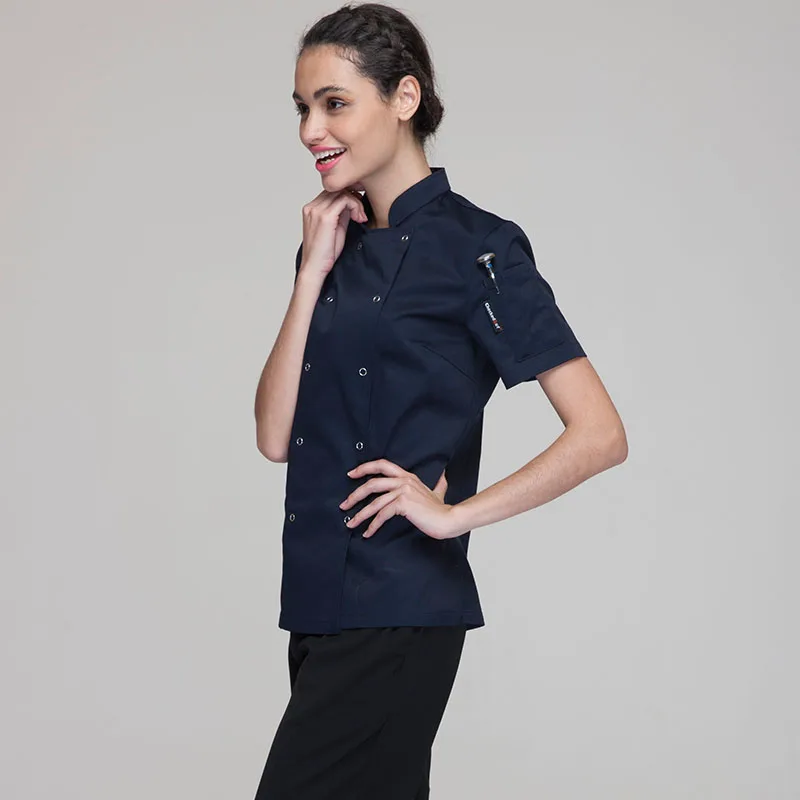 2015 ресторан гостинца кухня мода повар пиджак куртка форму короткий рукав высокое
