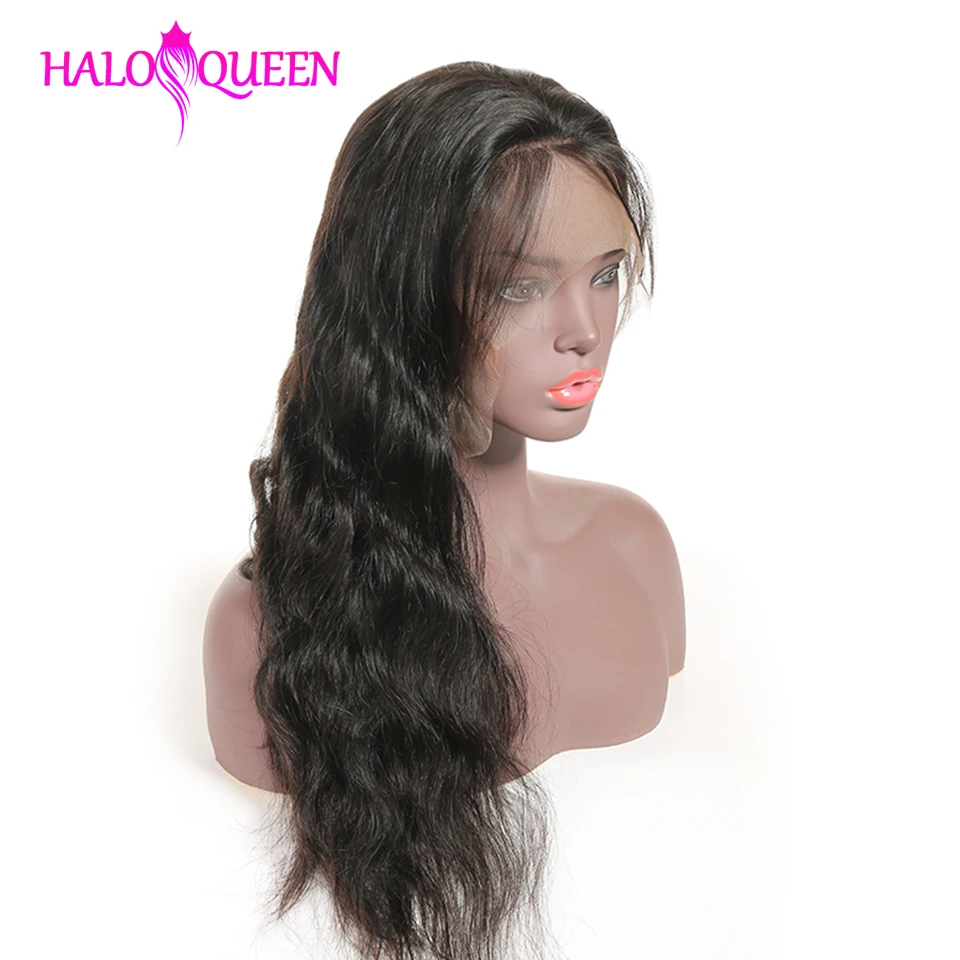 Парики HALOQUEEN 13X4 парики из человеческих волос на сетке перуанские Волнистые