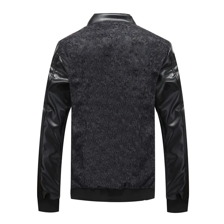 2018 Mountainskin из искусственной кожи в стиле пэчворк для мужчин's куртки 6XL осень