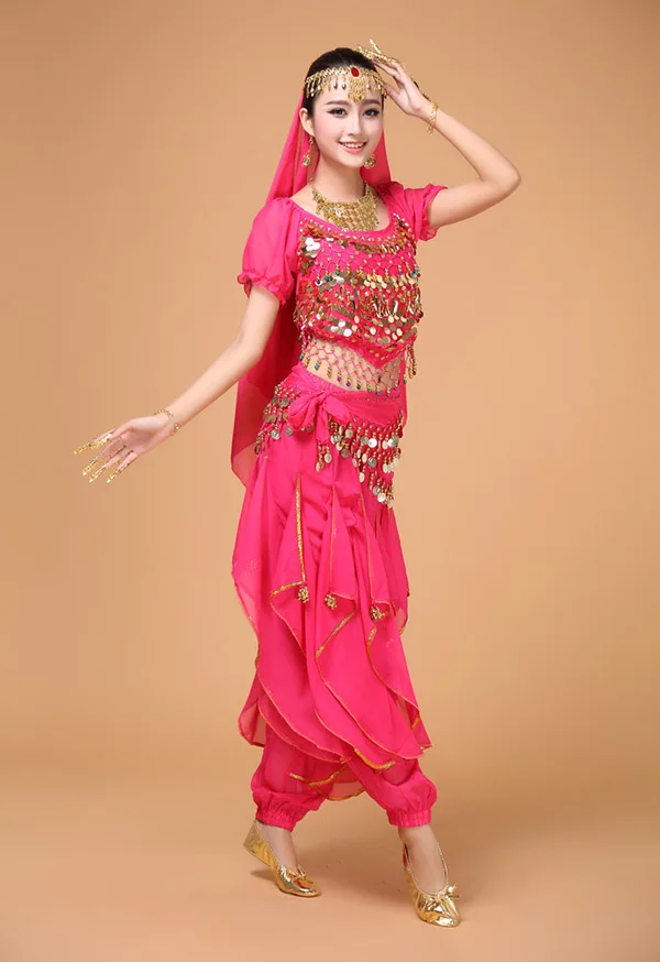 Женский костюм для танца живота индийское платье из США 4 шт. | Тематическая