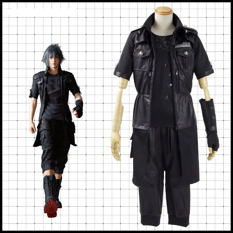 Высокое качество Q унисекс с рисунком из аниме Косплэй Final Fantasy XV Noctis Lucis резца