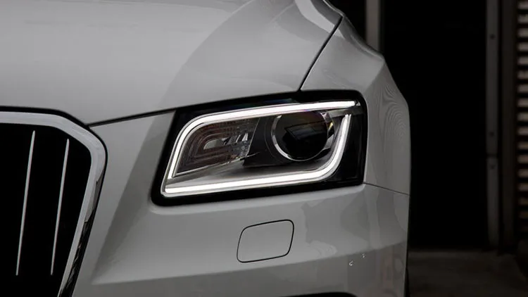 2 шт. автомобильный стиль светодиодный фары для Audi Q5 2009- для Q5 Головной фонарь светодиодный DRL Объектив двойной луч H7 HID Xenon bi xenon объектив
